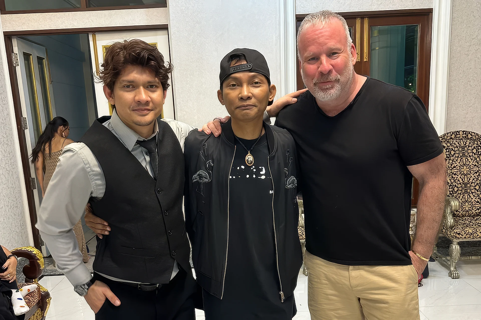 Gregory Segal with two performers